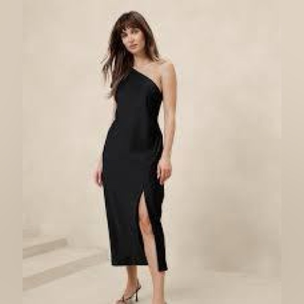 Banana Repubic Black One-Shoulder Dress